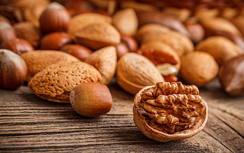 Selective focus graphy, Walnut and other nuts, , Food HD wallpaper
