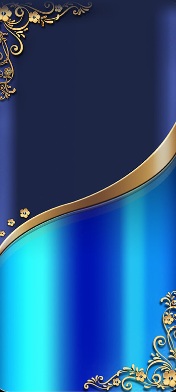 Blue Vintage Pattern, gold, electric blue, musical instrument, metal, luxury HD phone wallpaper
