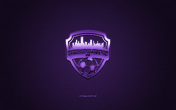 Metropolitanos FC, Venezuelan football club, purple logo, purple carbon fiber background, Venezuelan Primera Division, football, Caracas, Venezuela, Metropolitanos FC logo HD wallpaper