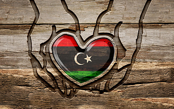 I love Libya, , wooden carving hands, Day of Libya, Libyan flag, Flag of Libya, Take care Libya, creative, Libya flag, Libya flag in hand, wood carving, african countries, Libya HD wallpaper