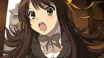 Suzumiya Haruhi, Mikuru Asahina, Suzumiya Haruhi no Yuuutsu, Haruhi Suzumiya, anime girls, Kyoto Animation, anime, Yuki Nagato, brown hair, paint, manga HD wallpaper