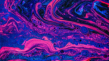 Pink Blue Paint Liquid Abstraction Abstract HD wallpaper