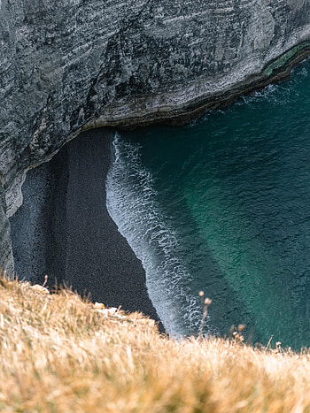 Aerial view, coast, beach, arch HD phone wallpaper