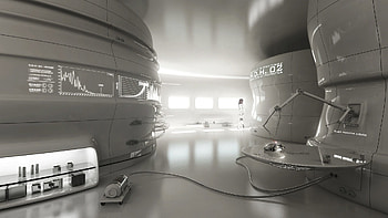 Robots, 3D, Girl, Room, Laboratory HD wallpaper