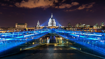 London at night, collection, Colorful world, Artistic impressions HD wallpaper