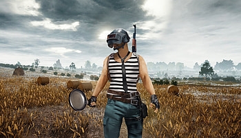 PUBG, helmet guy, the pan player, outdoor HD wallpaper