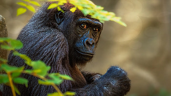 gorilla , Stunning visuals, High-resolution , Wildlife fascination HD wallpaper