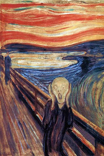 The Scream, Edvard Munch, chilling painting, psychological expression HD phone wallpaper