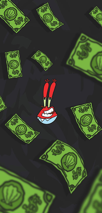 Mr. Krabs, Dollar sign cursor, , Cartoon character HD phone wallpaper