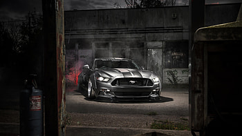 Mustang Ford, silver, muscle car HD wallpaper