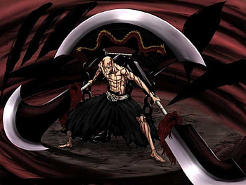 Ikkaku Madarame bankai, bleach, banki, sword, anime, ikkaku madarame, blood HD wallpaper