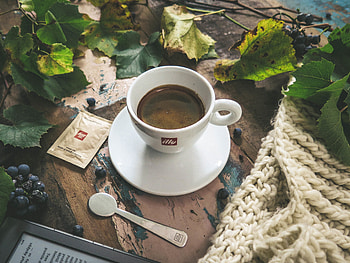 Food, Grapes, Coffee, Cup, Spoon HD wallpaper