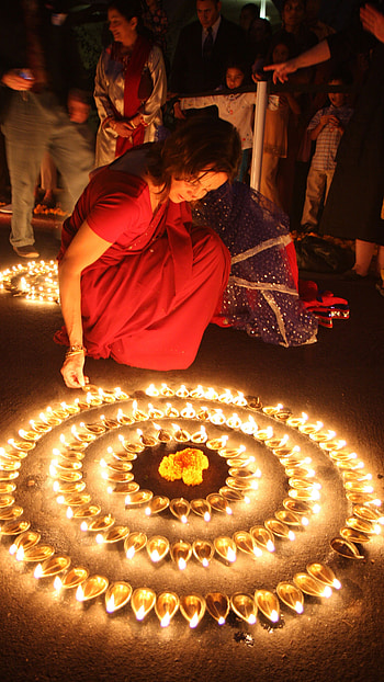 Diwali, Diwali Rangoli, Diya Rangoli HD phone wallpaper