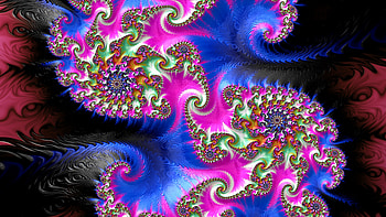 Trippy Psychedelic Fractal, colorful, colors, artistic, Abstract, fractal HD wallpaper