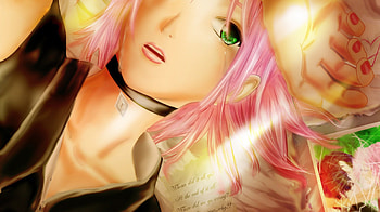 Sakura's Tears, tears, sakura haruno, lie, pink hair, falling, anime, crying, short hair, naruto, green eyes HD wallpaper