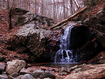 Nature, Autumn, Rock, Waterfall, Creek, Brook HD wallpaper