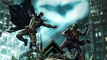 Batman vs Joker, Batman, Joker, Lee Bermejo, DC Comics HD wallpaper