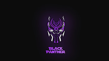 Black panther, neon, minimal, 2018 HD wallpaper