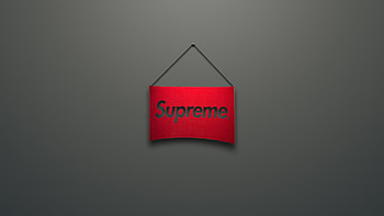 supreme, logo, red, minimalism HD wallpaper
