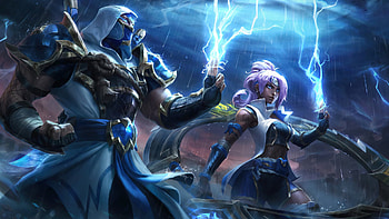 Qiyana Shen Sky Background League Of Legends HD wallpaper