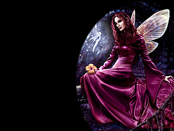 Fairy, wings, fantasy, female HD wallpaper
