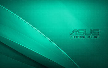 Asus turquoise logo, , creative, turquoise wavy background, Asus logo, artwork, Asus HD wallpaper