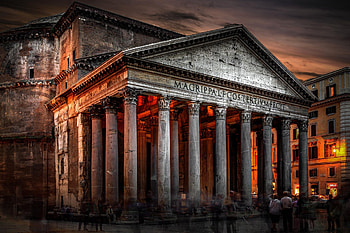 Pantheon beauty, High-definition artwork, Roman temple, Arch of Agrippa HD wallpaper