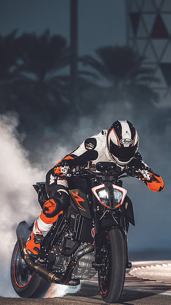 Drift smoke, ktm, , bike HD phone wallpaper