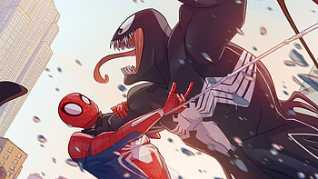 Spiderman Vs Venom 2018, spiderman, venom, superheroes, deviantart, artist, artwork HD wallpaper