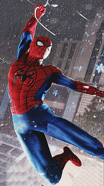 New suit, Spiderman no way home, Red and blue, Comics, Cinema, Marvel HD phone wallpaper