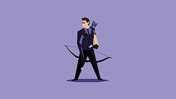 Unstoppable Hawkeye, hawkeye, superheroes, artwork, digital-art, minimalism, deviantart HD wallpaper