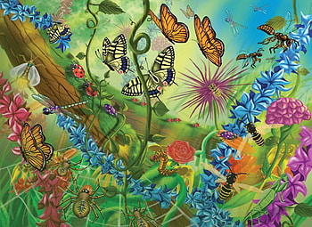 INSECTS, butterflies, flowers, bugs HD wallpaper