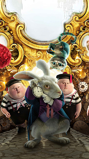 Alice, Looking Glass, Rabbit, Queen HD phone wallpaper