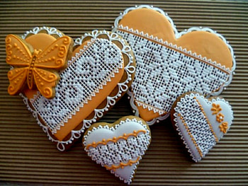 Fancy Heart Gingerbread Cookies, Valentine, Fancy, Cookies, Gingerbread, Heart HD wallpaper