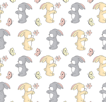 Pattern, grey, bunny, white, brown, texture, easter HD wallpaper