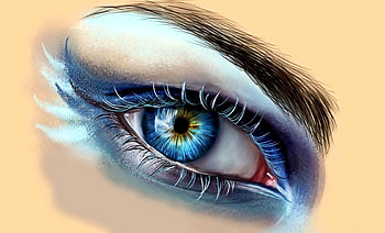 Eye, other, blue, abstract HD wallpaper