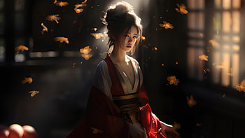 An Asian Girl Embracing Ancient Attire, artist, artwork, digital-art HD wallpaper