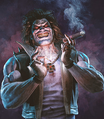 Lobo DC Comics artwork, ArtStation showcase, Comic book hero, Artistic illustrations HD phone wallpaper