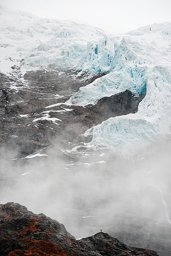Landscape, Nature, Mountain, Fog, Glacier HD phone wallpaper