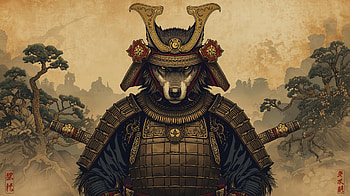 Wolf Samurai, samurai, wolf HD wallpaper