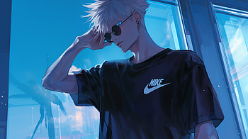 Satoru Gojo in Nike Apparel - Jujutsu Kaisen Anime, Anime, Nike, Jujutsu Kaisen, Satoru Gojo HD wallpaper