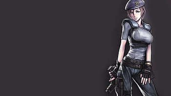 resident evil jill valentine anime simple background HD wallpaper