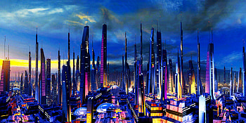 City Futuristic, city, artist, artwork, digital-art HD wallpaper