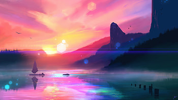Water And Air Magic Land , artist, artwork, digital-art, artstation HD wallpaper
