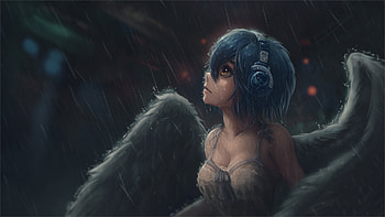 Anime Girl Heads Wings, anime-girl, anime, artist, artwork, digital-art HD wallpaper