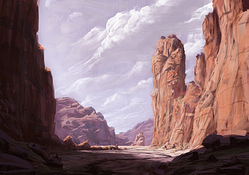 Art, Canyon, Rocks HD wallpaper
