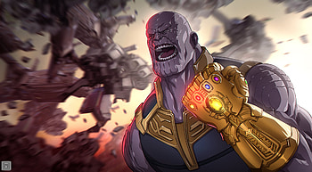 Avengers Infinity War Thanos Gauntlet Artwork, avengers-infinity-war, thanos, artwork, artist, deviantart, digital-art HD wallpaper