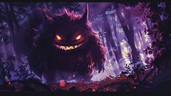 Gengar: Stunning Pokémon, Pokemon, Gengar (Pokémon), monster, forest, fantasy HD wallpaper