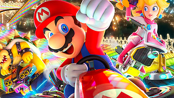 Princess Peach, Bowser and Mario, Mario Kart HD wallpaper