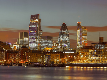 London skyline at night, London skyline, At night HD wallpaper